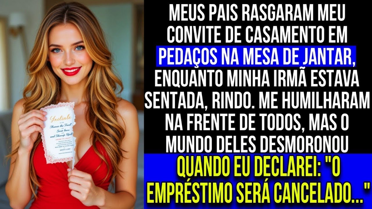 Meus pais rasgaram meu convite de casamento e riram, mas choraram depois que declarei   cancelad