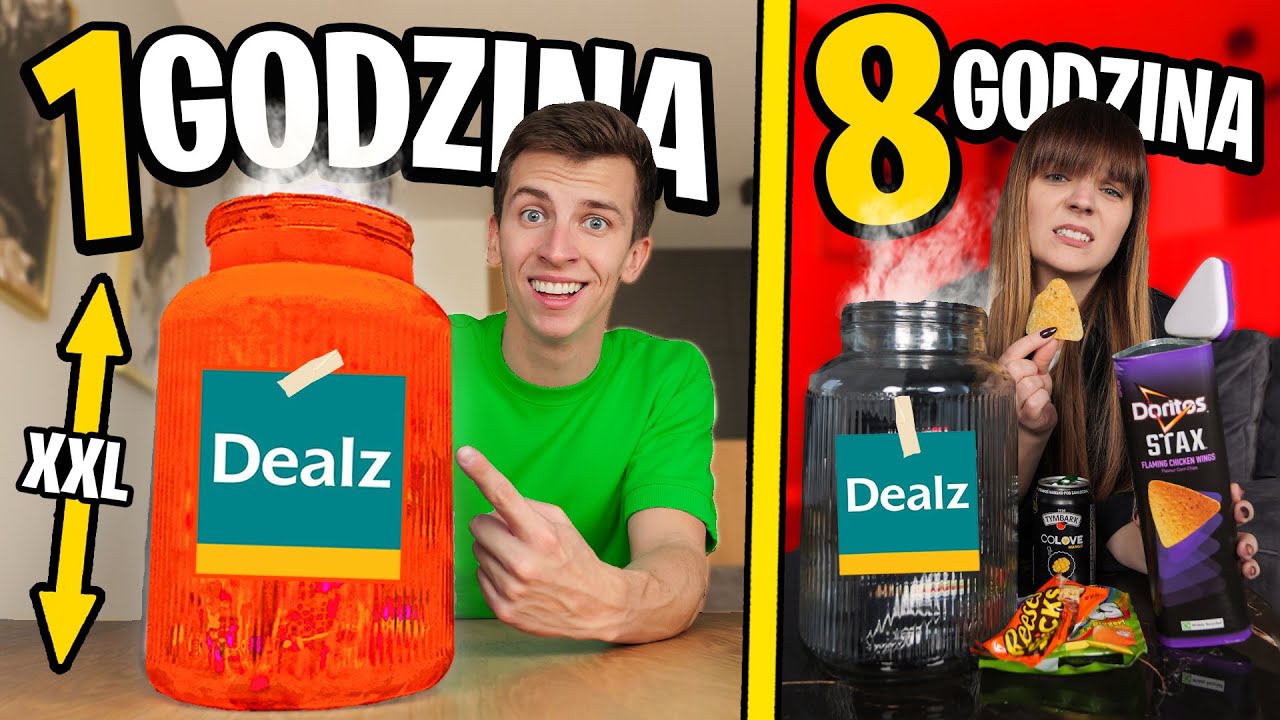 KTO SZYBCIEJ ZJE SŁOIK XXL SŁODYCZY z DEALZ WYGRYWA!