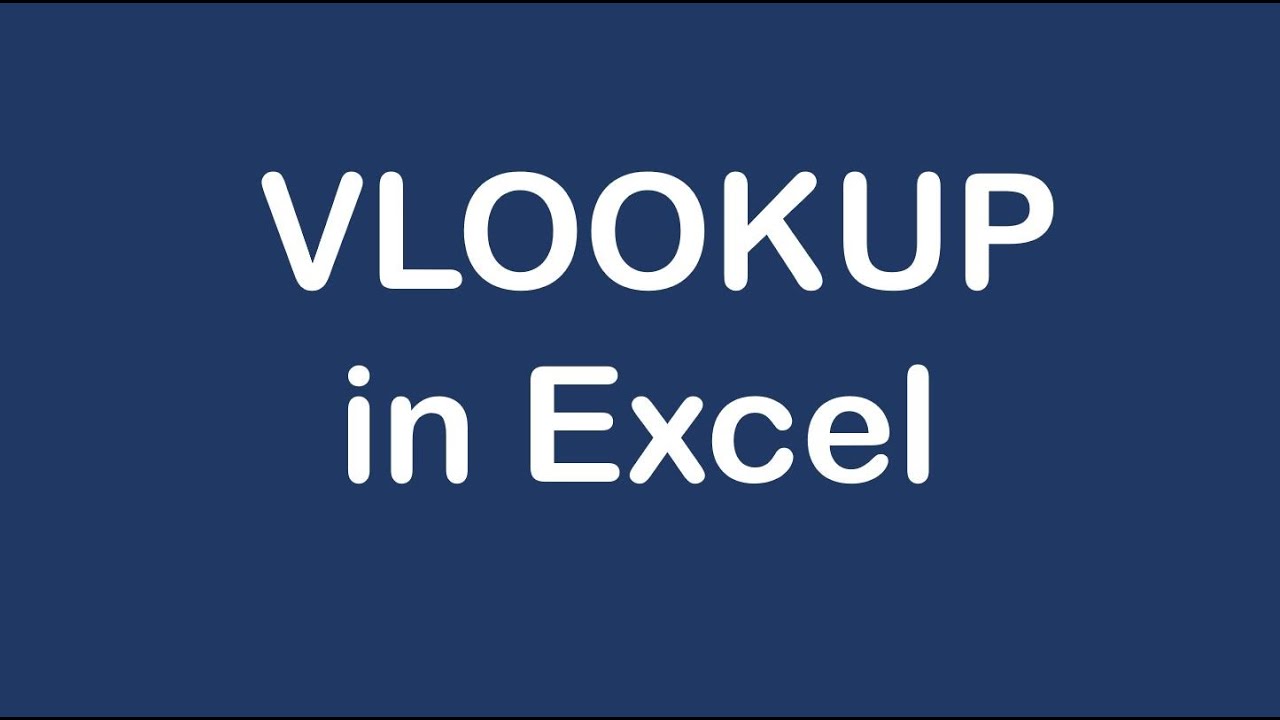 VLOOKUP In Excel