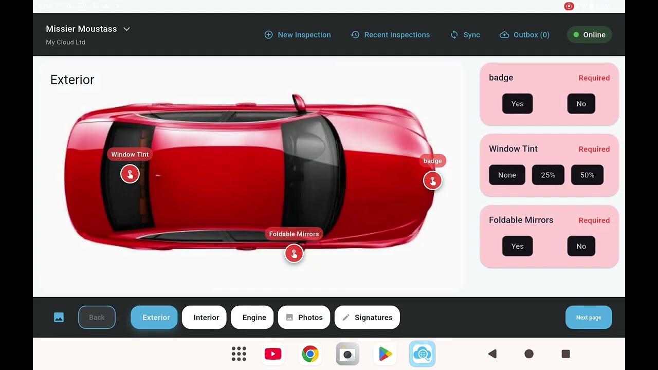 Car Inspection Demo &ndash; Digital Vehicle Inspection App (Cloud Inspect)