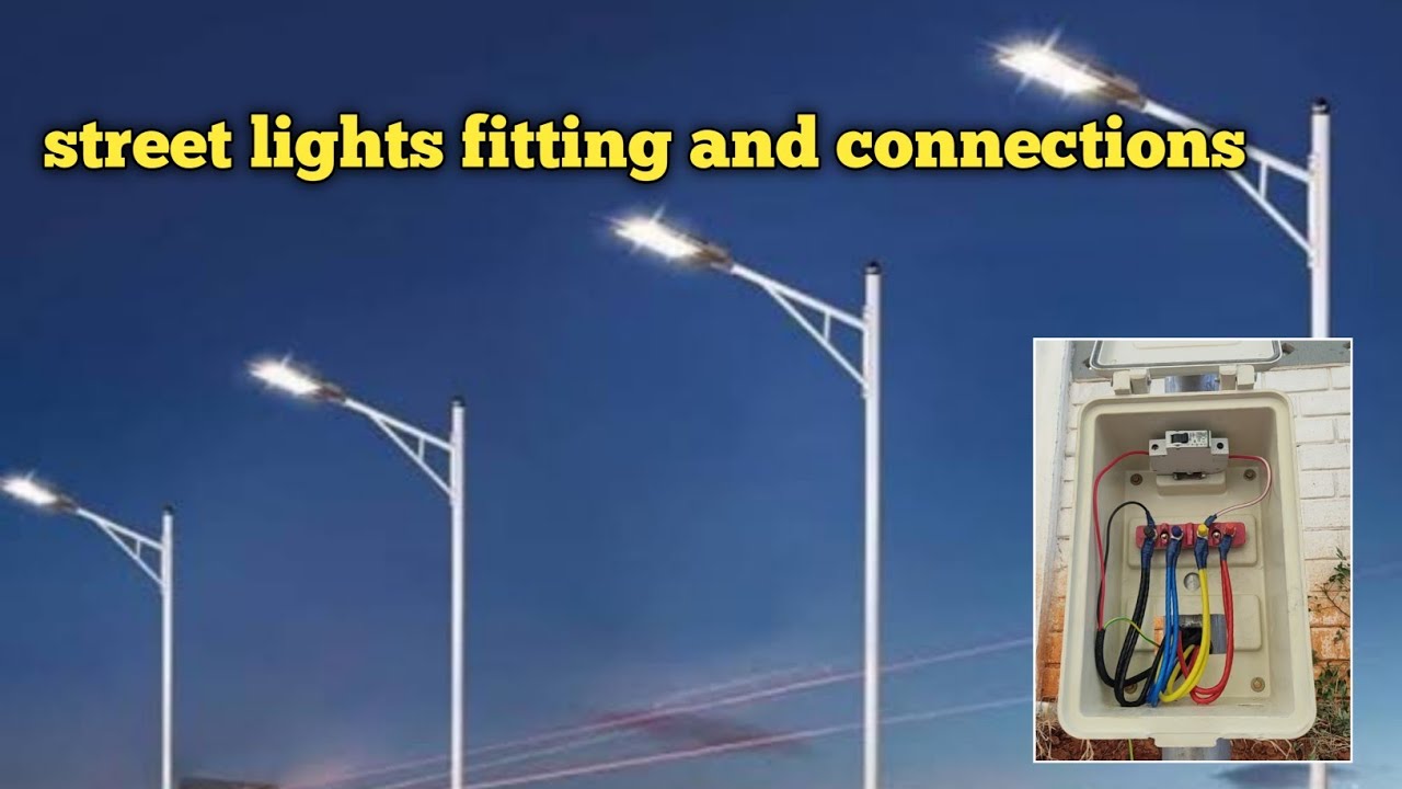 Street light fitting and connections | LED street lights connection in Telugu | armoured cable