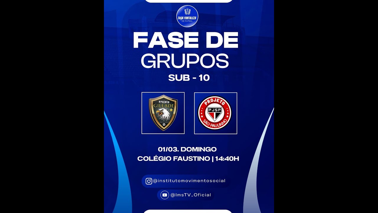 𝐏𝐉𝐓 𝐆𝐈𝐋𝐄𝐀𝐃𝐄🆚𝐒𝐀̃𝐎 𝐏𝐀𝐔𝐋𝐈𝐍𝐇𝐎(𝐓𝐀𝐂̧𝐀 𝐅𝐎𝐑𝐓𝐀𝐋𝐄𝐙𝐀 𝐃𝐄 𝐅𝐔𝐓𝐒𝐀𝐋/𝐒𝐔𝐁𝟏𝟎)