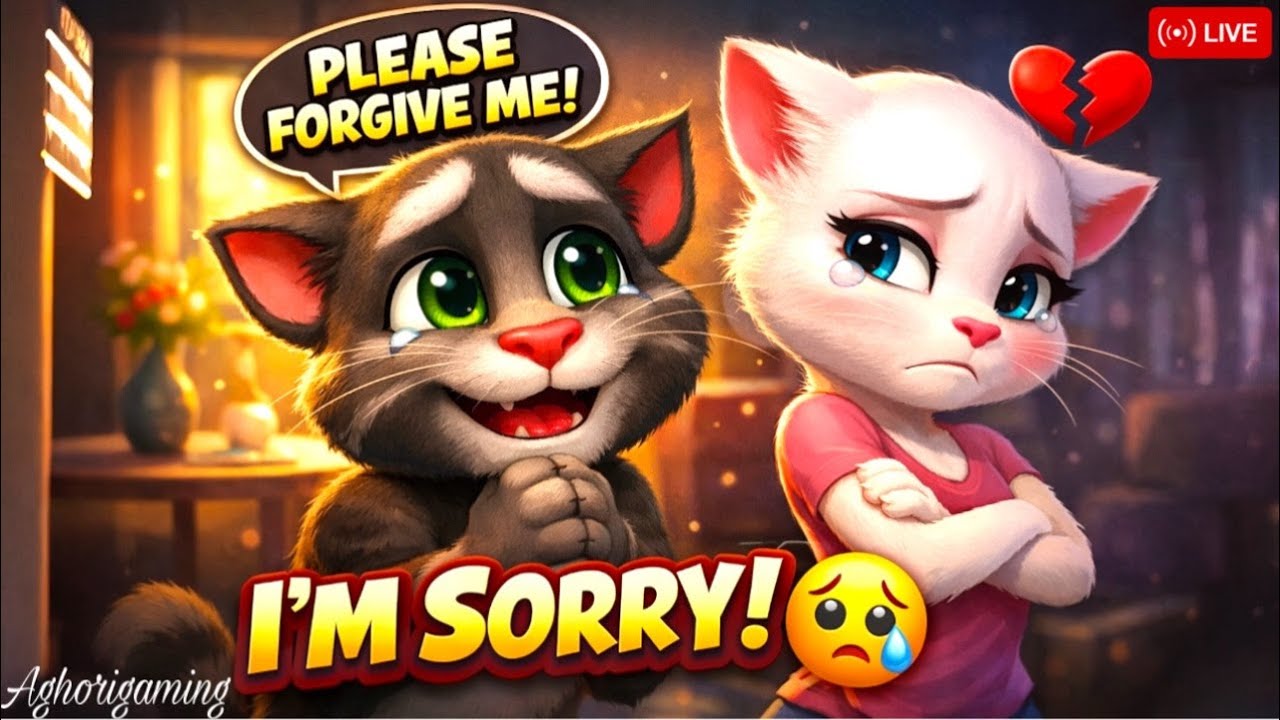 TOM IS SAYING SORRY TO HER FRIEND#talkingtom#live