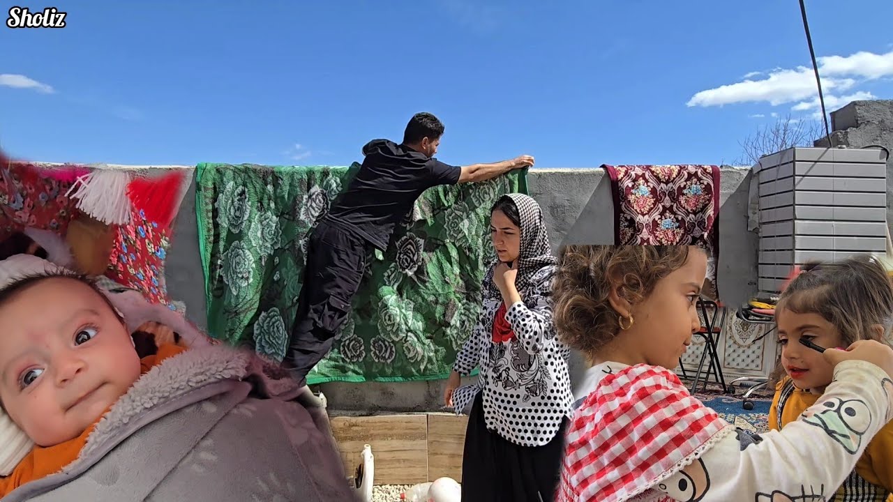 A Busy Day with the Sholiz Family; From Cleaning to Preparing the Roof for Concrete Pouring