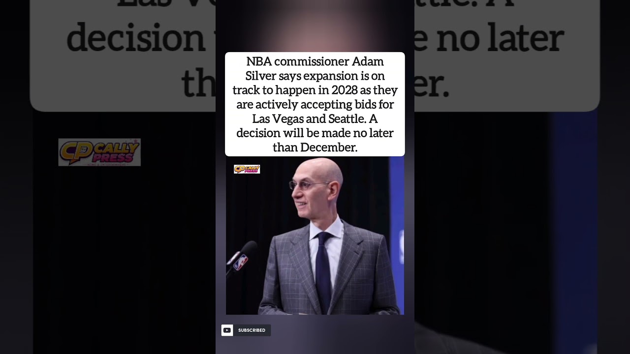 ADAM SILVER: NBA EXPANSION TO VEGAS & SEATTLE IN 2028! 🎲☕🏀#shorts