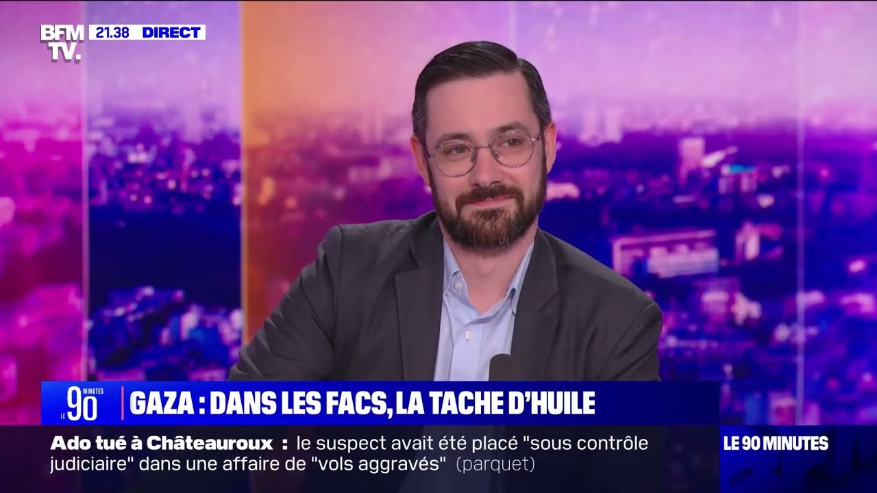 David Guiraud recadre un plateau sur les manifestations pro palestiniennes