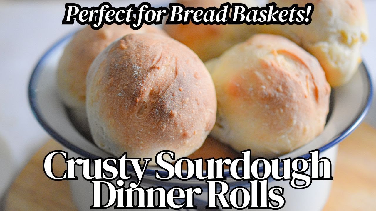 The BEST Crusty Sourdough Dinner Rolls