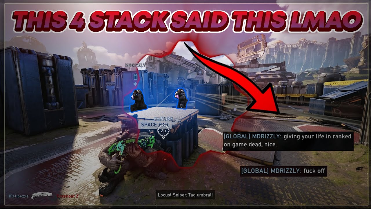Gears 5 - THIS 4 STACK GOT MAD BECAUSE OF THIS.. (RANKED CONTROL)