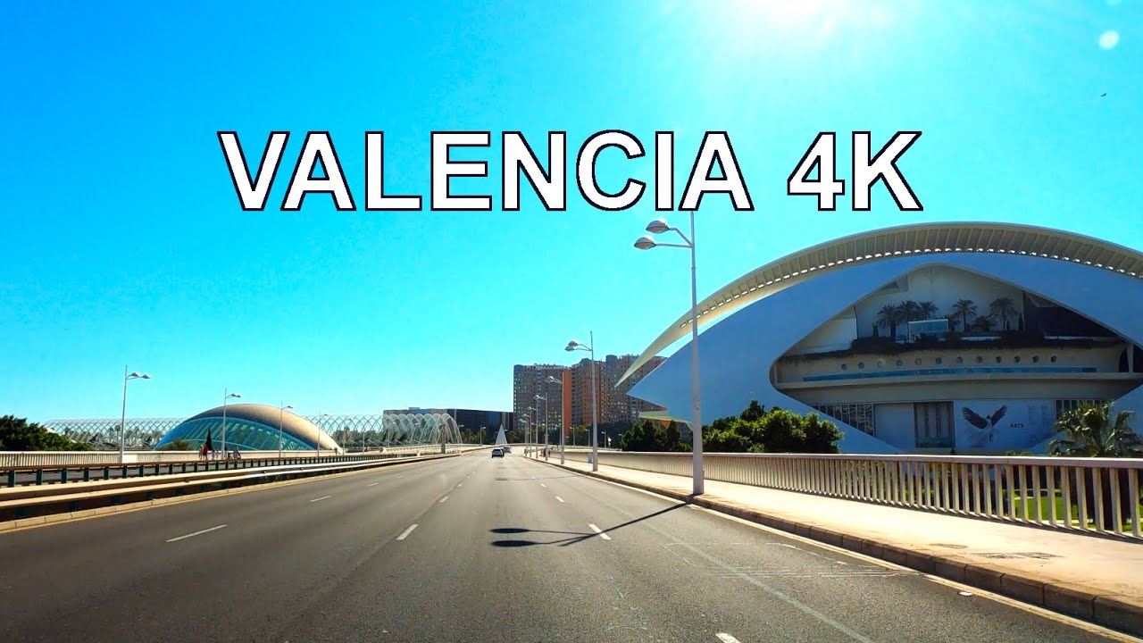 Valencia (España) Conduciendo 4K Viaje en Coche UHD