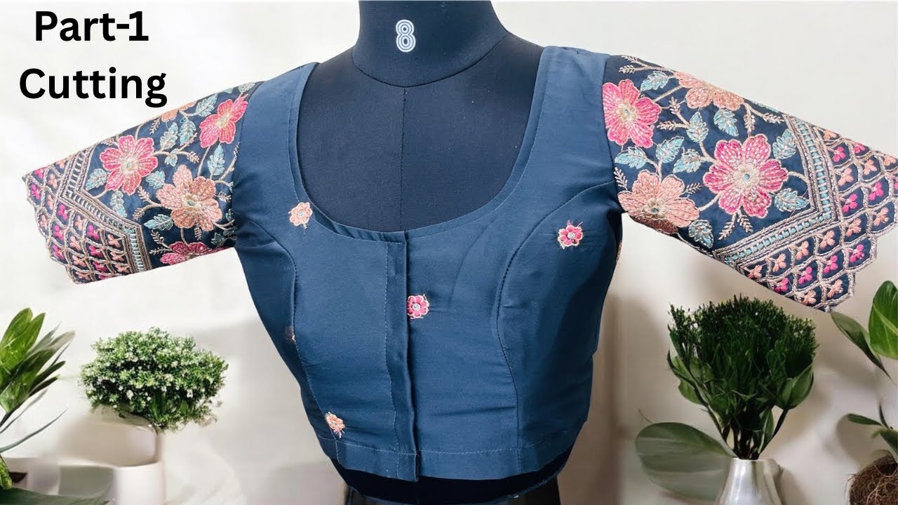 Front Open Normal Neck Princess Cut Blouse Cutting and Stitching Using Formula