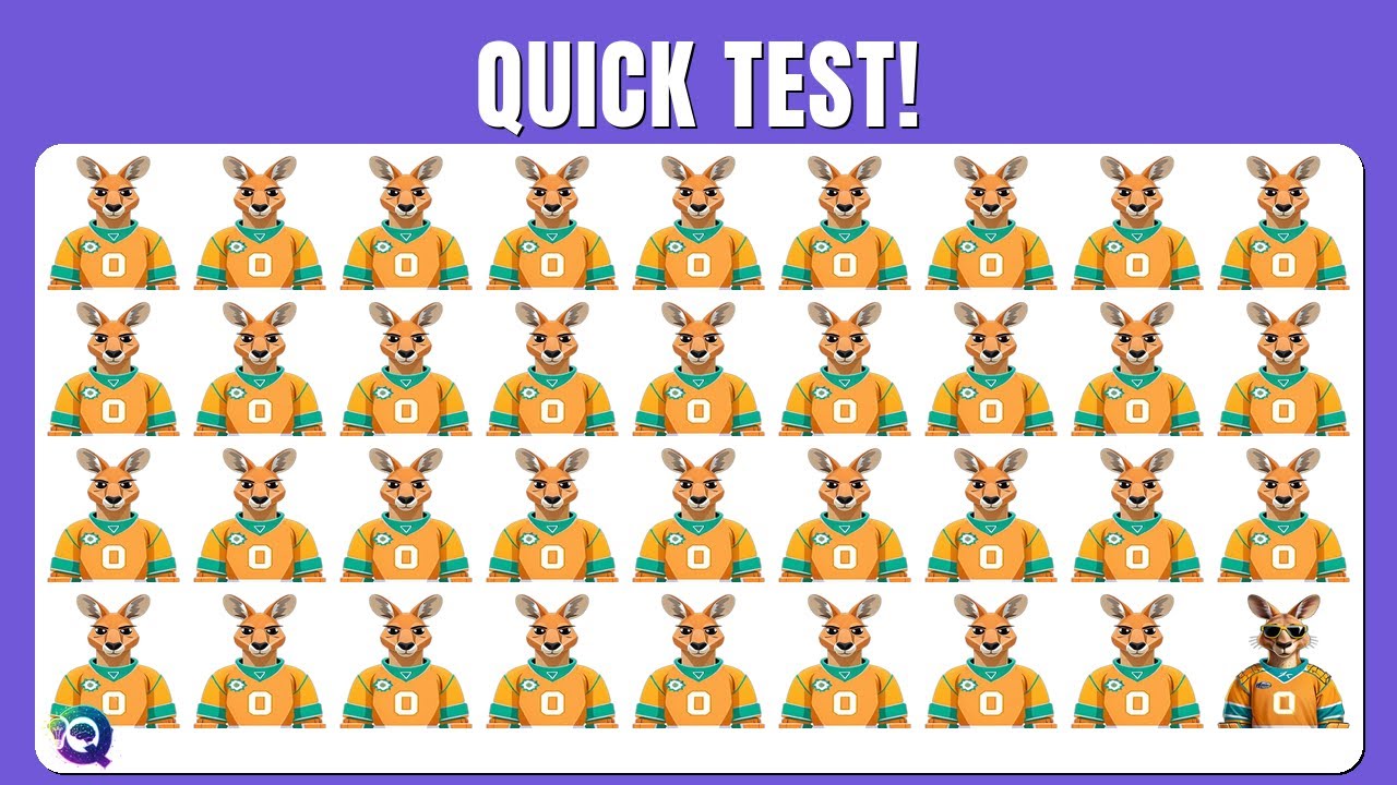 Find the ODD One Out - Kangaroo playing Hockey ❄☃👣 | Easy, Medium, Hard - 42 Fun Levels | Quizity