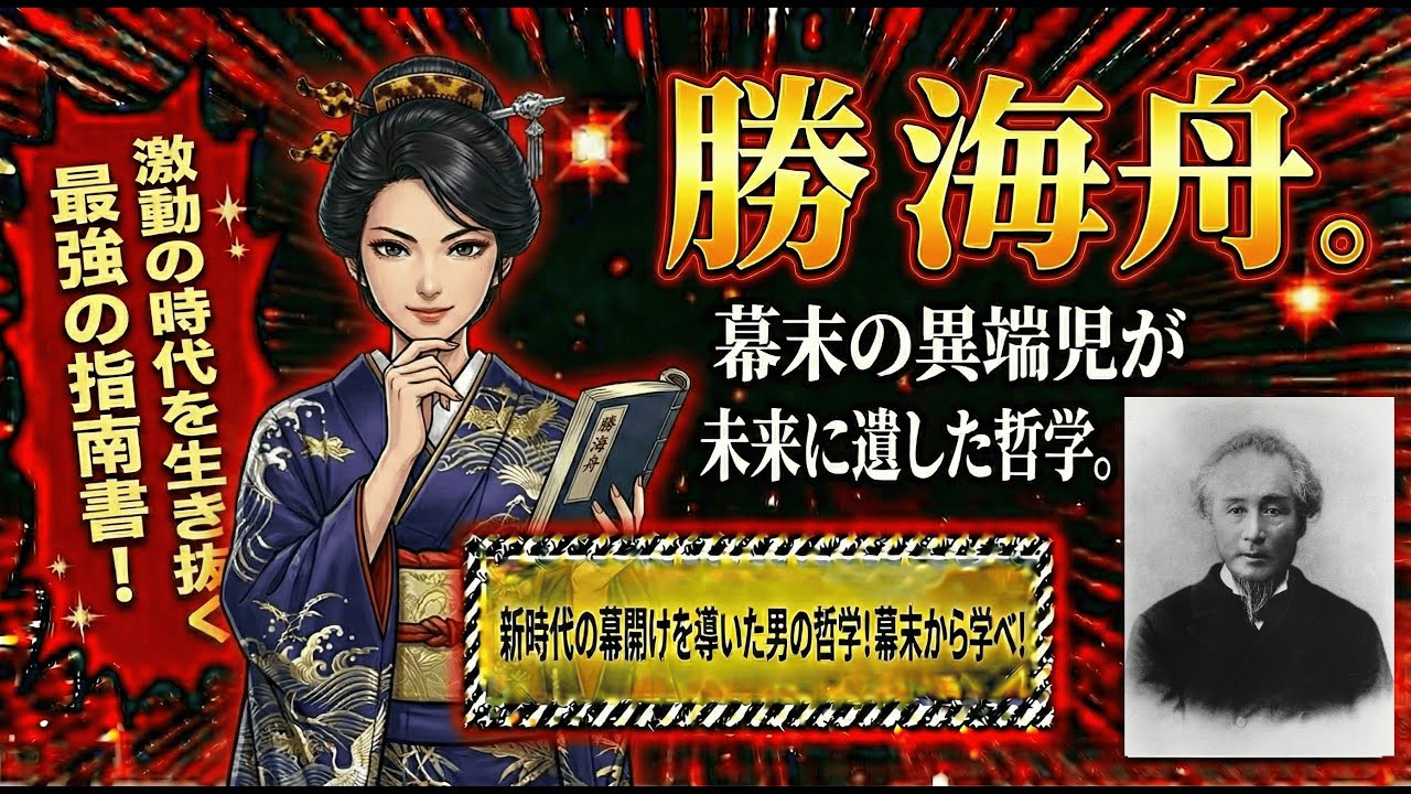 勝海舟の生涯を徹底解説！坂本龍馬との真の関係や江戸無血開城の舞台裏、幕末の異端児が未来に遺した哲学とは？【歴史解説・偉人伝】