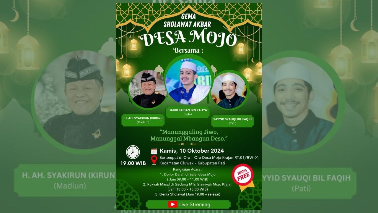 🔴MOJO PATI BERSHOLAWAT