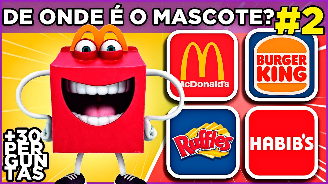 🔴 DE ONDE É ESSE MASCOTE? 🍟Você conhece os mascotes mais famosos do mundo? #quiz #macaquiz 🐵