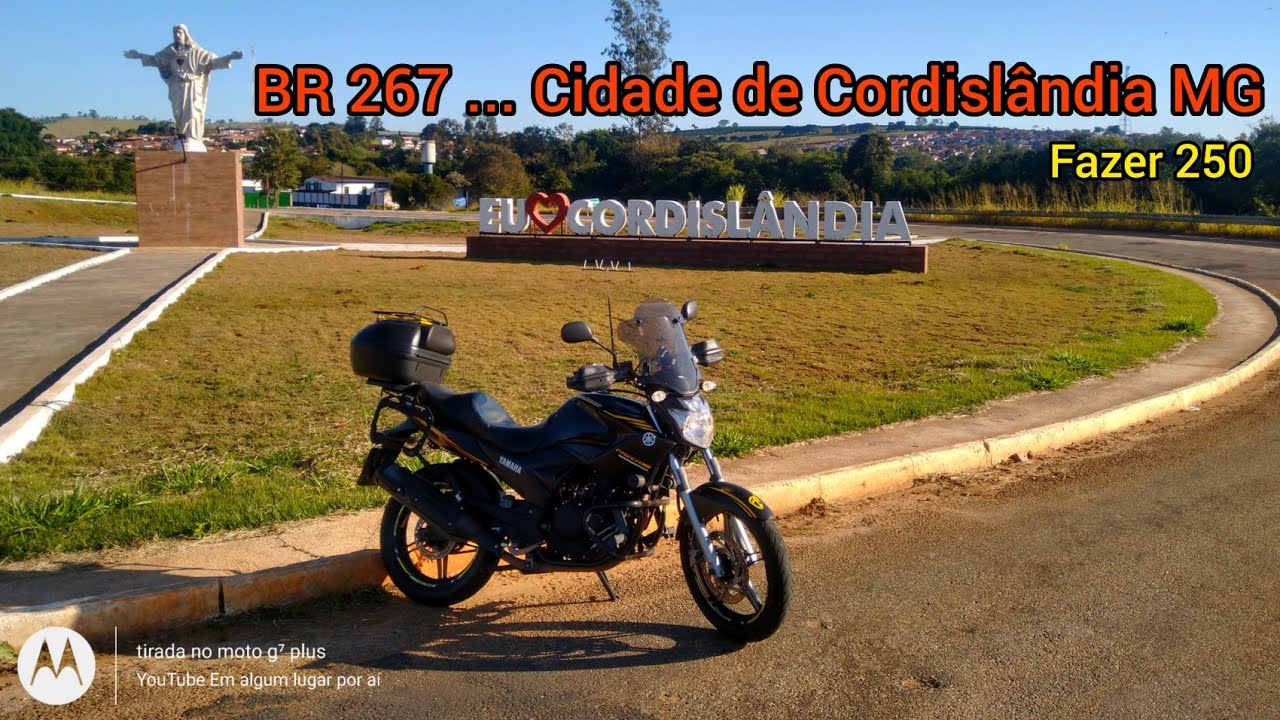 Cordislândia MG  ... Viagem de moto, Fazer 250.
