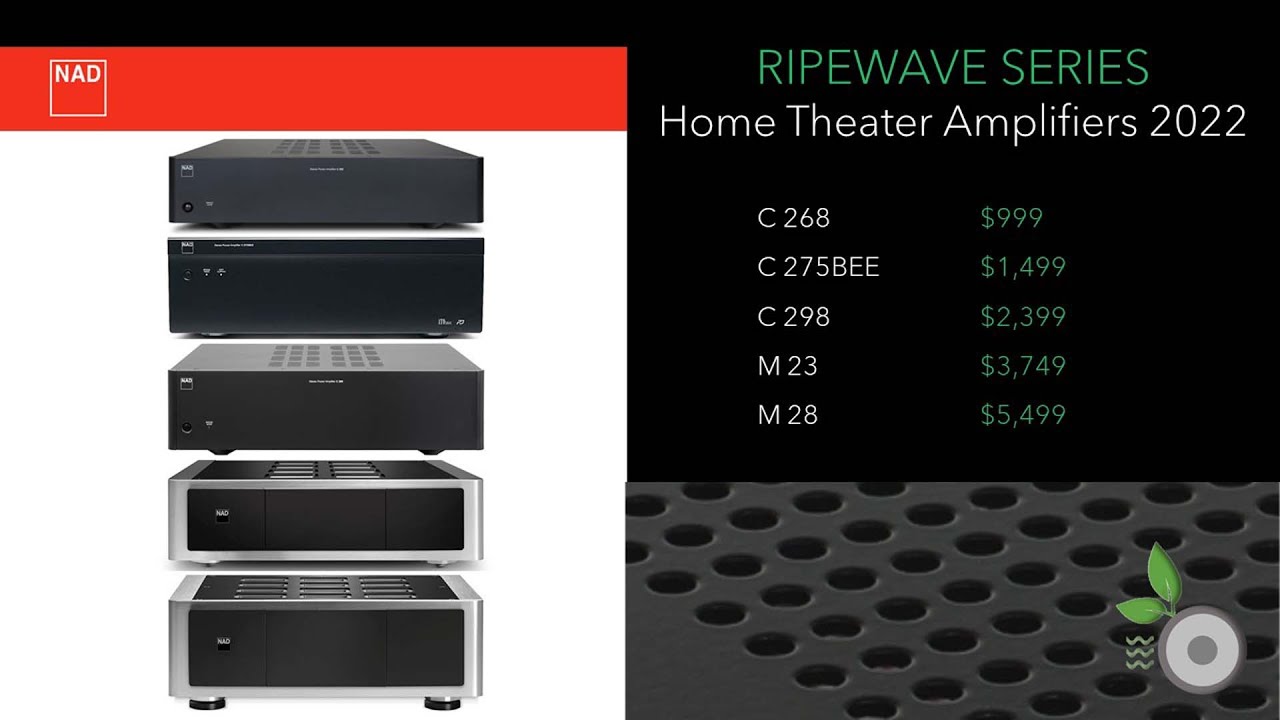 NAD Amplifiers 2022 - C 268, C 275BEE, C 298, M 23, M 28
