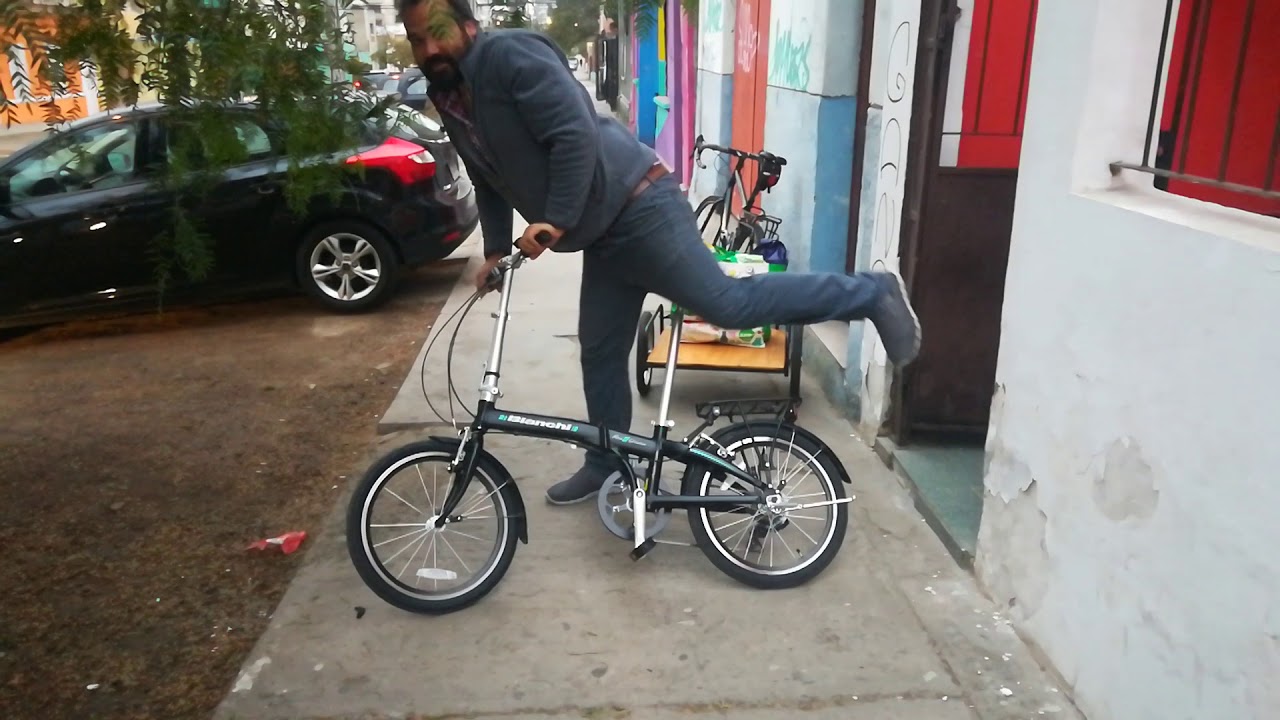 Prueba bicicleta plegable.