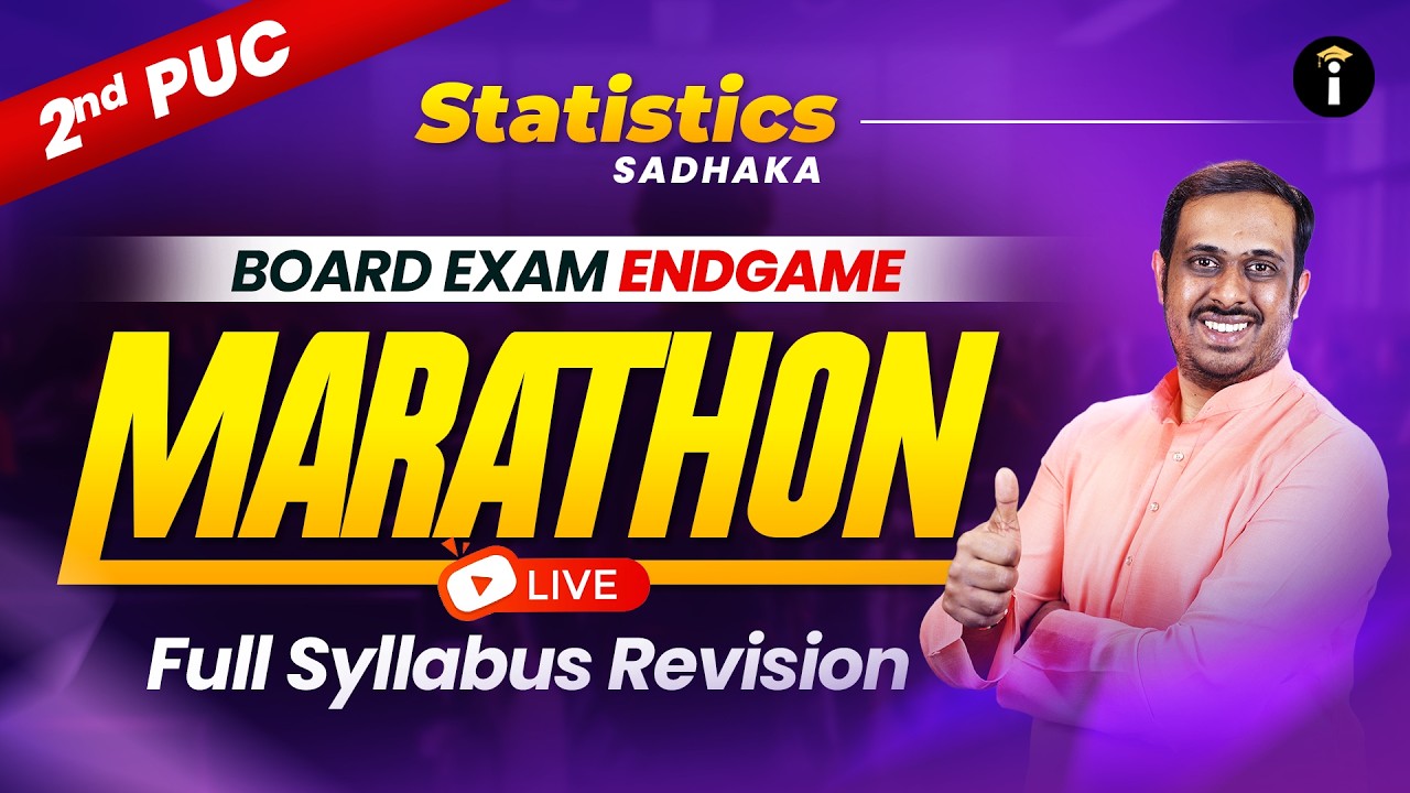 2nd PUC Statistics Full Syllabus Revision LIVE | Endgame Marathon for Board Exam Preparation