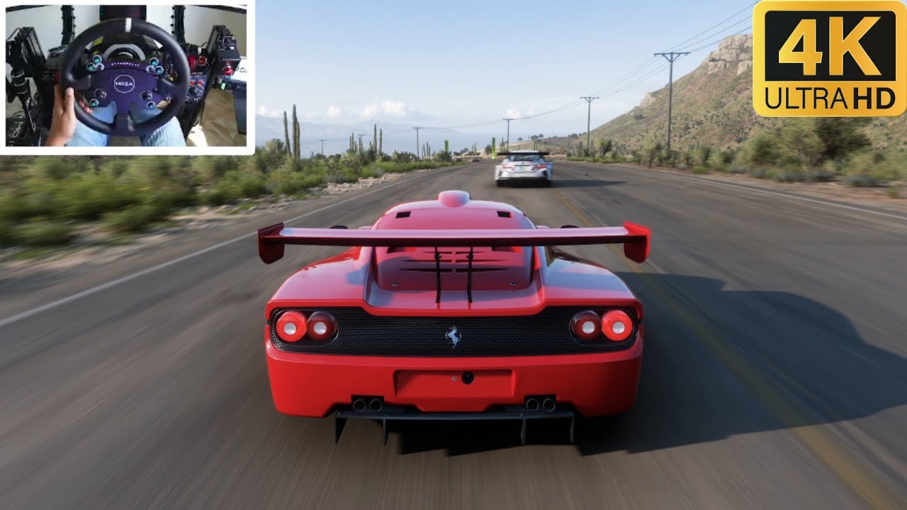 739Hp Ferrari F50 Gt Vs Supercar Monster - Forza Horizon 5 - Moza Steering Wheel Gameplay