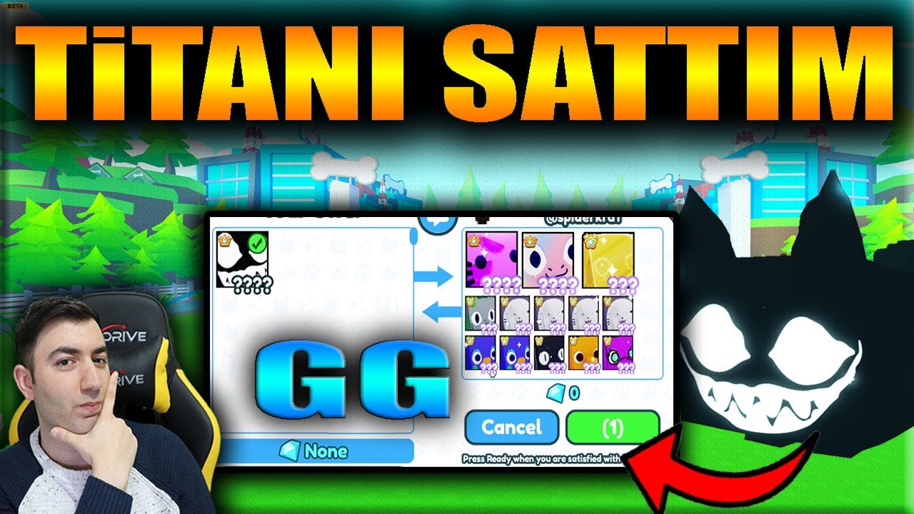 Titan NightMare Petini Sattım - Elmas Kasıyoruz😄/ Roblox Pet Simulator X