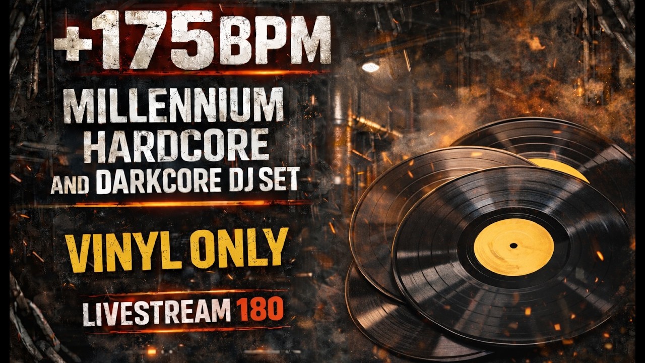 + 175BPM VINYL ONLY Millennium Hardcore and Darkcore dj set - Gabberhouse // Hakken - Livestream 180