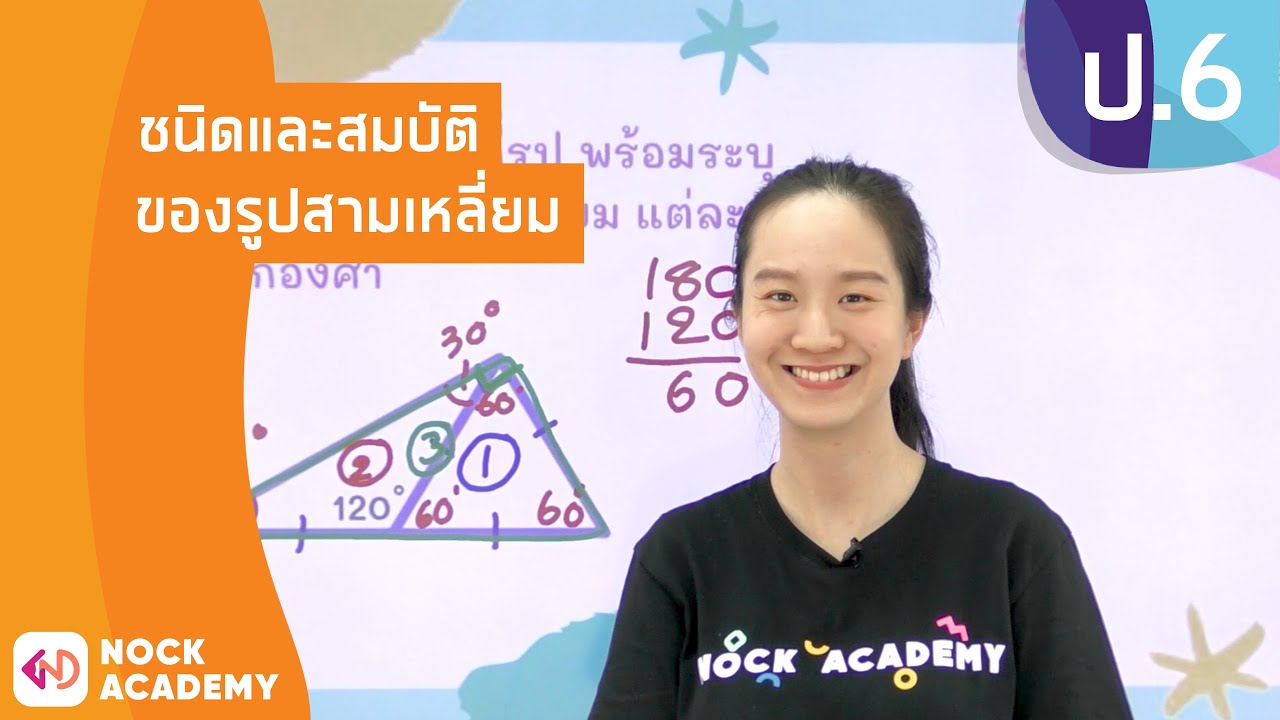 วิชาคณิตศาสตร์ ชั้น ป.6 เรื่อง ชนิดและสมบัติของรูปสามเหลี่ยม
