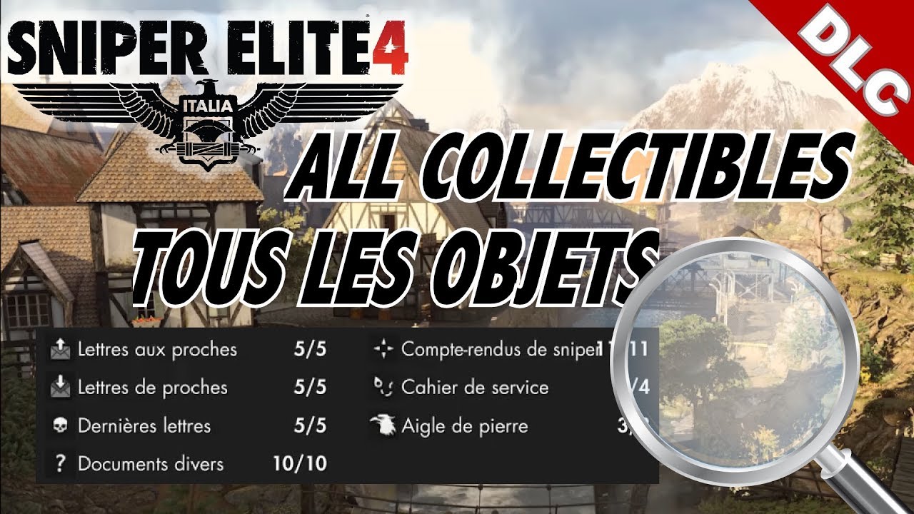 Sniper Elite 4: DeathStorm 3: Obliteration All Collectibles / Tous les Objets Position