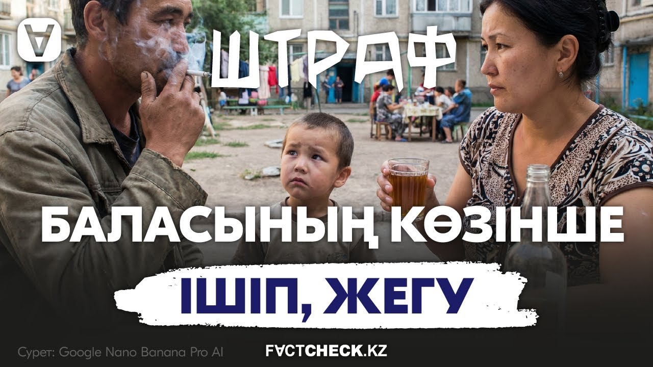 Баласының көзінше темекі шегіп, ішімдік ішкендерге айыппұл салына ма?