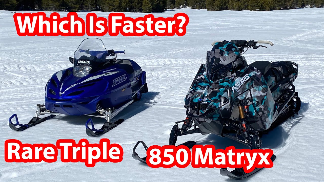 Гонка экзотических снегоходов! Polaris Matryx 850 Twin против Yamaha SRX 700 Triple.