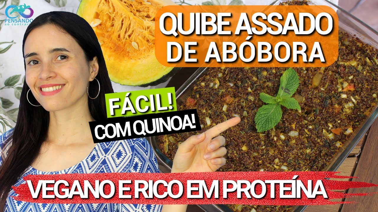 Quibe assado FÁCIL de abóbora com quinoa | VEGANO, RICO EM PROTEÍNAS e sem glúten