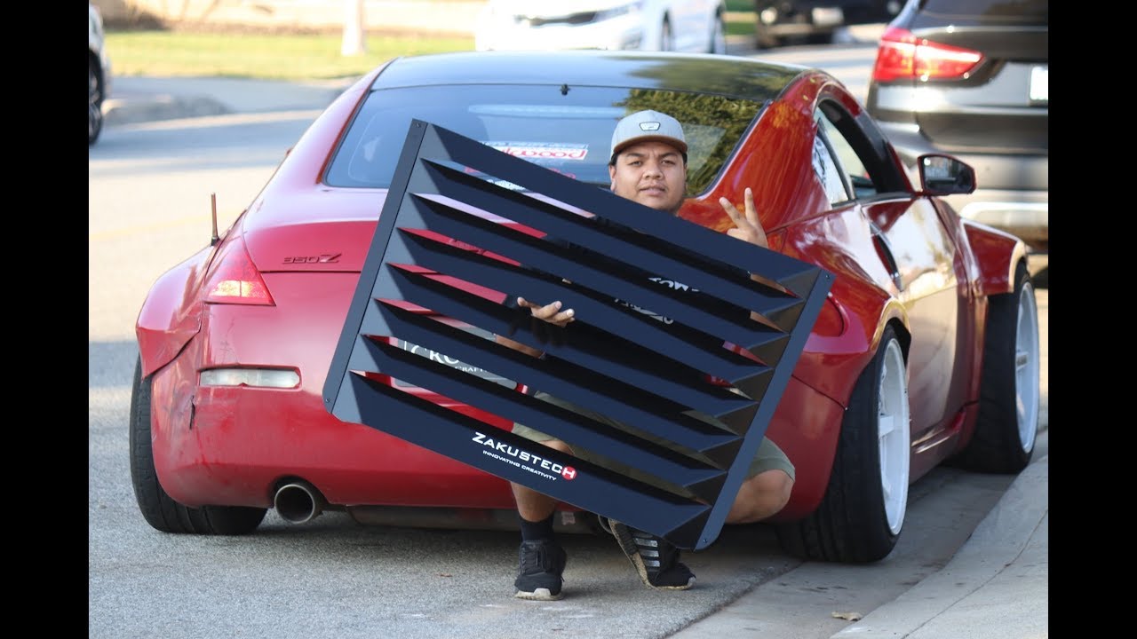 INSTALLING 350Z REAR WINDOW LOUVERS!