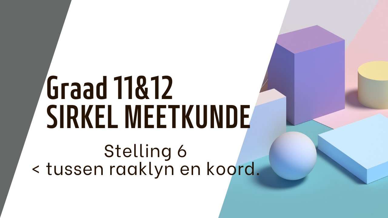 SIRKEL MEETKUNDE: Hoek tussen raaklyn en koord.