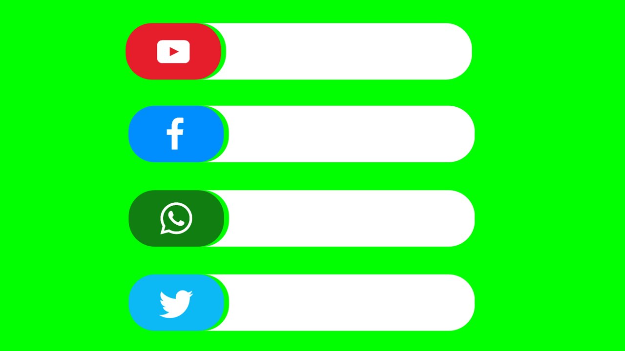 Social Media Lower Third Intro | Green Screen Social Media