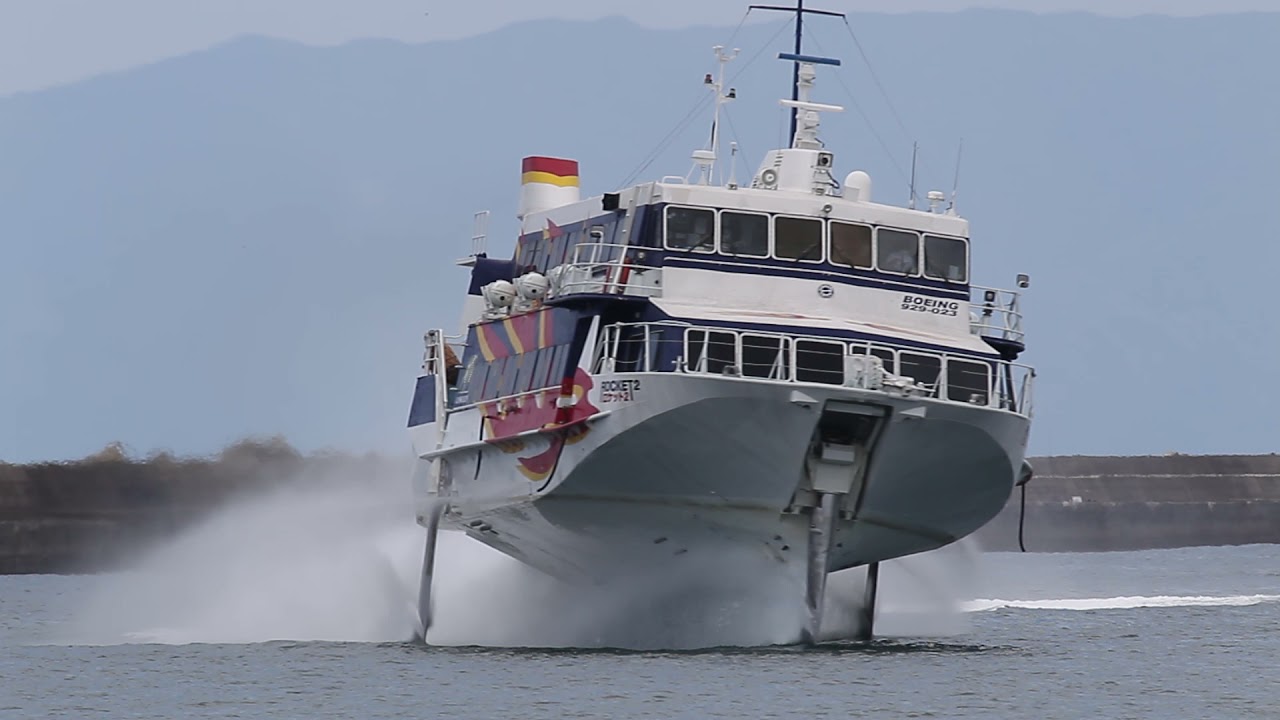 種子島　西之表港　高速船ロケット２　ジェットフォイル　BOEING jetfoil　鹿児島より