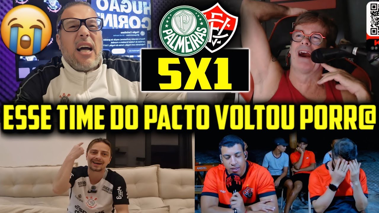 REAÇÕES DOS RIVAIS APÓS PALMEIRAS GOLEAR VITÓRIA! REACT PALMEIRAS 5X1 VITÓRIA 