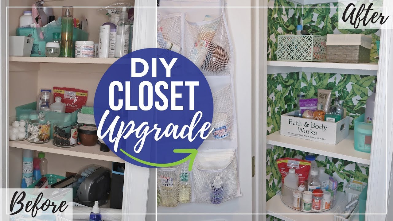 DIY Bathroom Closet Makeover & Upgrade | Closet Organization & Declutter | Closet Diaries Ep. 2