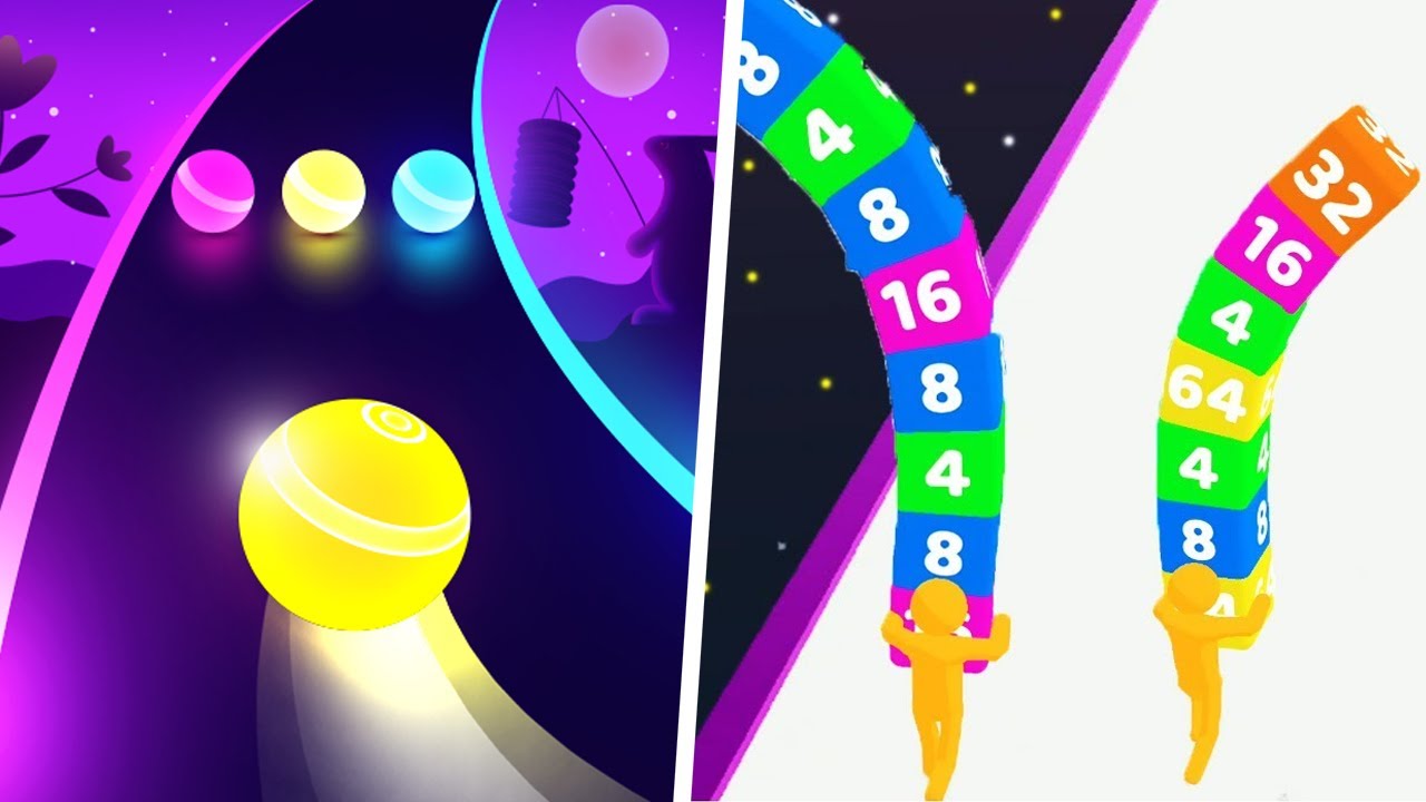 Dancing Ball Fun vs 2048 Run: Infynity Cube Run - Max Level Gameplay (Part 2)