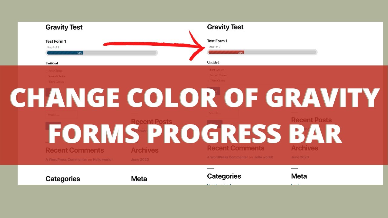 Gravity Forms | Change Progress Bar Color