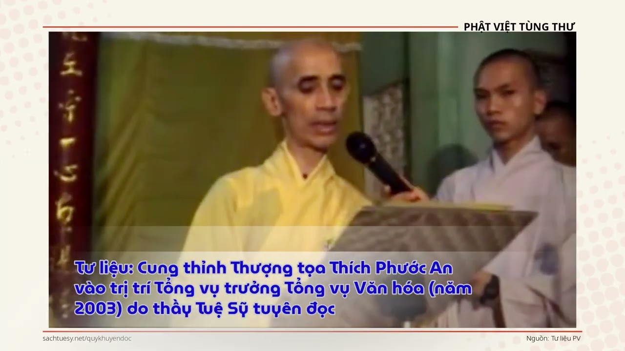 Tư liệu: Cung thỉnh Thượng tọa Thích Phước Anvào trị trí Tổng vụ trưởng Tổng vụ Văn hóa (năm 2003)