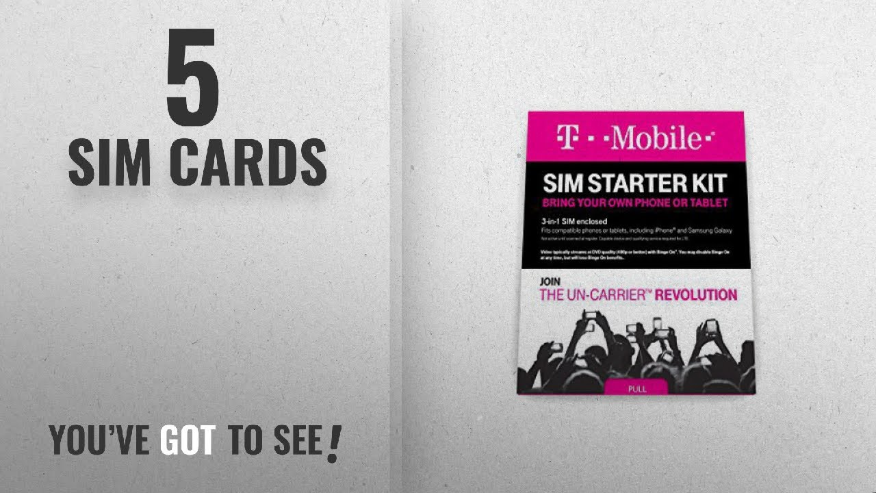 Sim Cards [2018 Best Sellers]: T-Mobile Prepaid Complete SIM Starter Kit