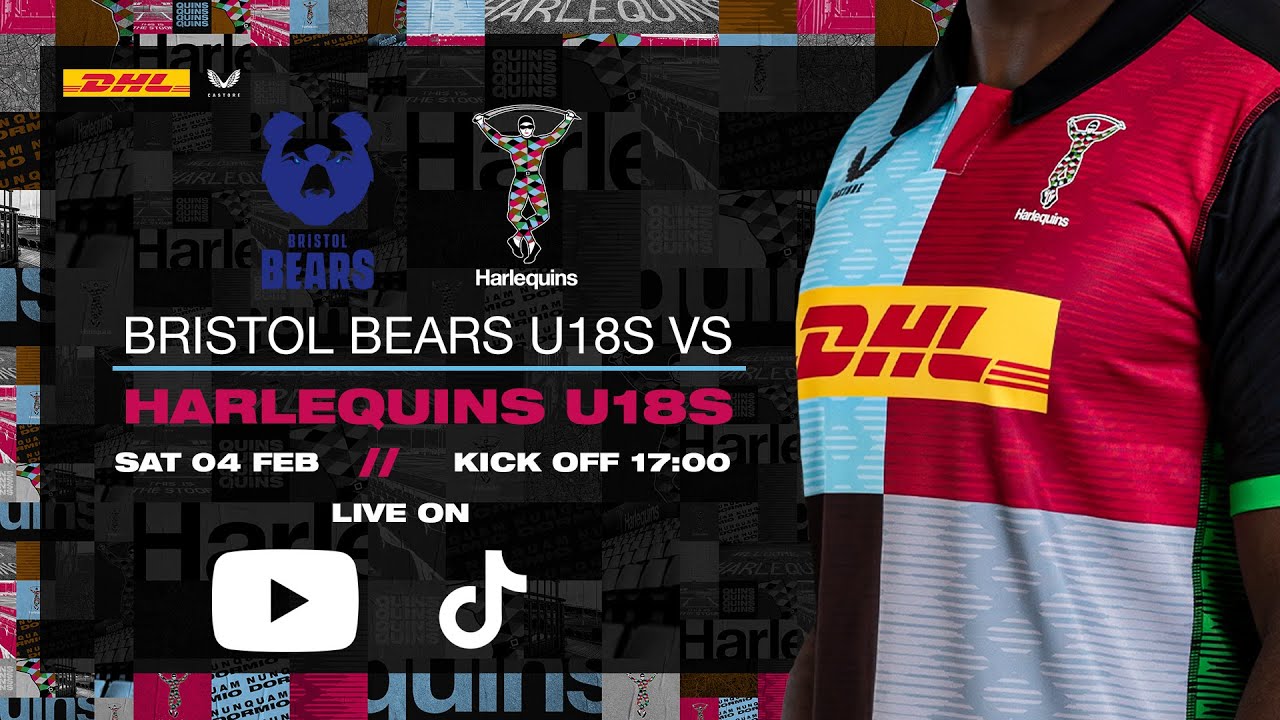 🎥 Live Rugby - Bristol Bears U18s v Harlequins U18s