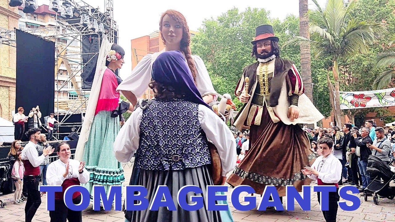 Barcelona City - Tomba Gegants - Festes de Nou Barris 2023 Barcelona, Spain 4k