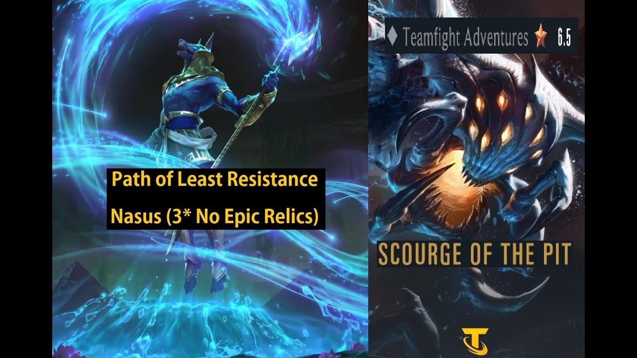 Nasus vs Baron Nashor (3* No Epic Relics) - Scourge of the Pit - Teamfight Adventures