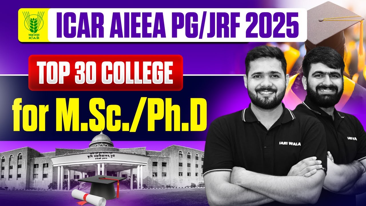 Top 30 universities I ICAR PG Counselling