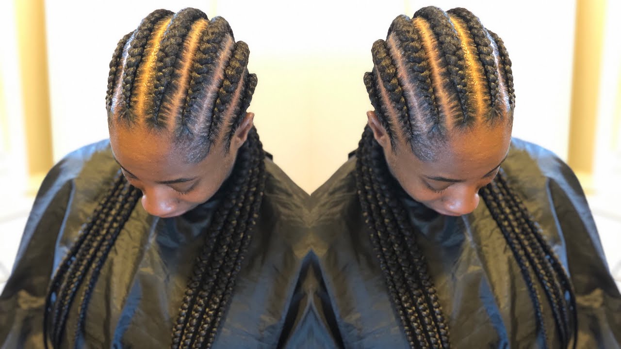 *VERY DETAILED* Straight Back Feed In Cornrows. *DIFFERENT ANGLES‼️*