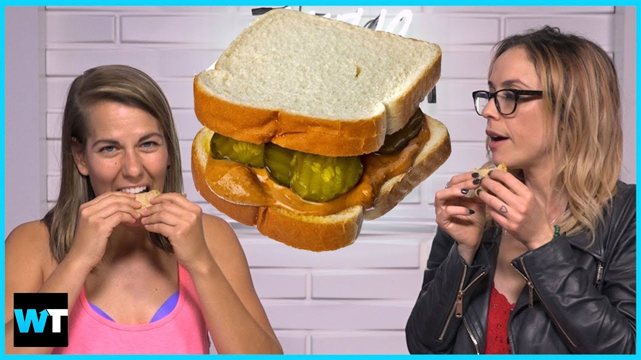 Trying Peanut Butter & Pickle Sandwiches w/ Ali Spagnola and Shira Lazar | Trend Trials