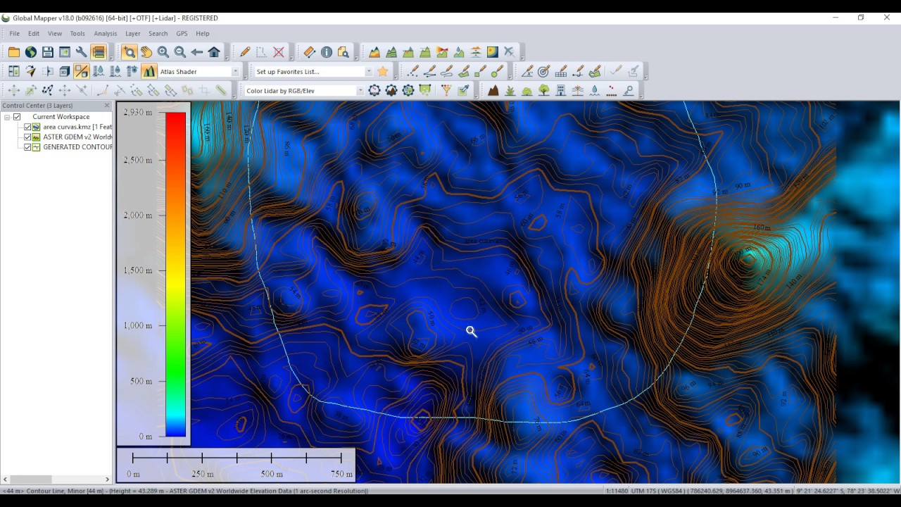 GOOGLE EARTH + GLOBAL MAPPER + AUTOCAD (CURVAS DE NIVEL )