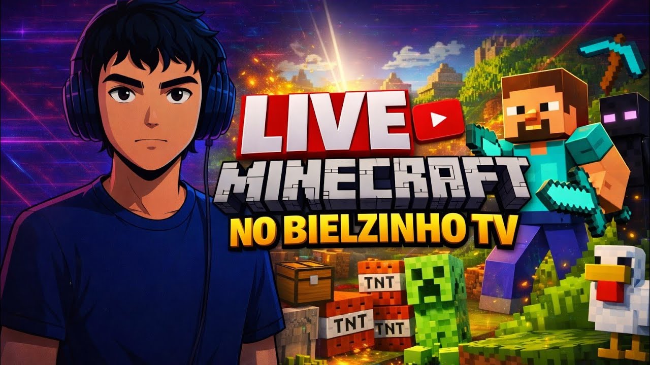 LIVE SOBREVIVÊNCIA NO MINECRAFT BIELZIINHO TV