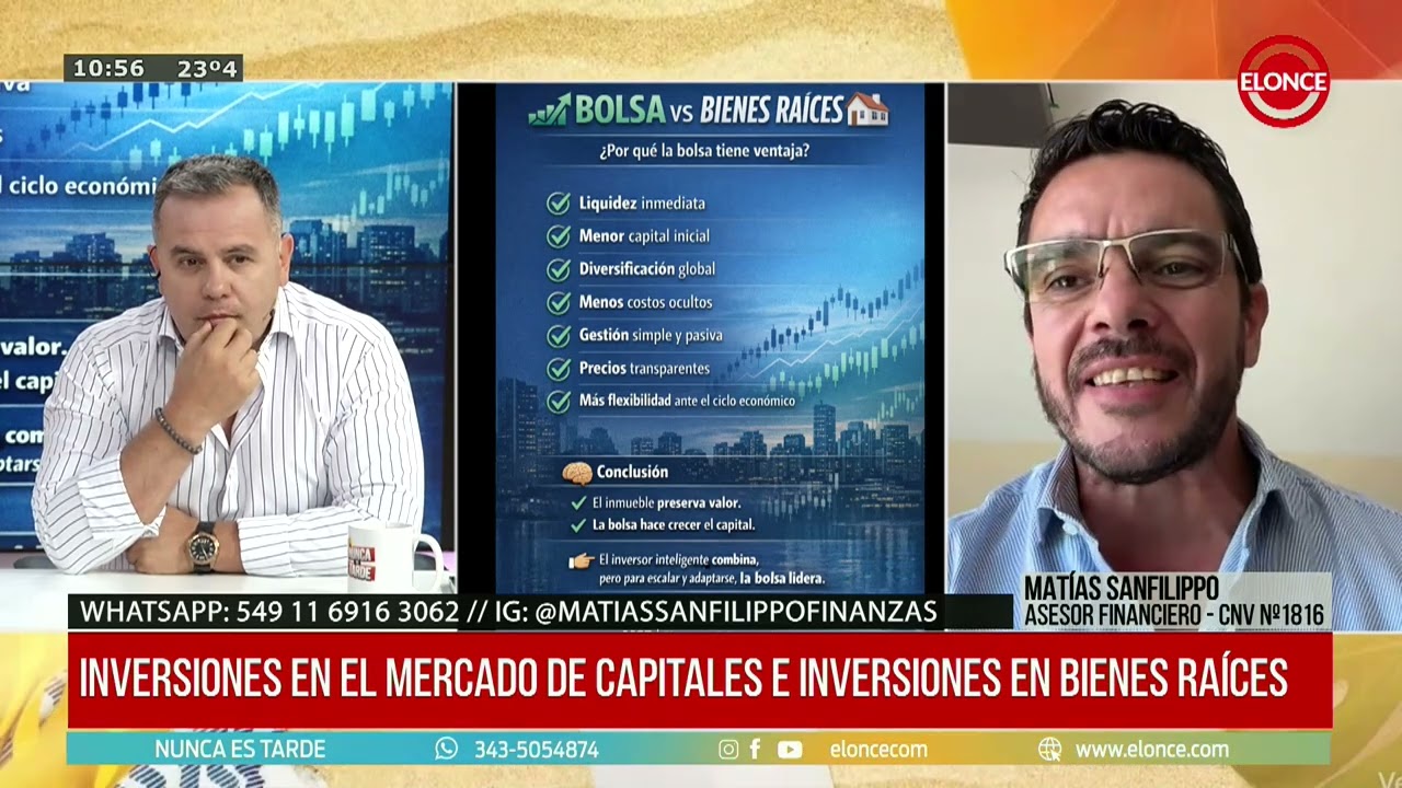 Inversiones en el mercado de capitales vs Inversiones en bienes raíces