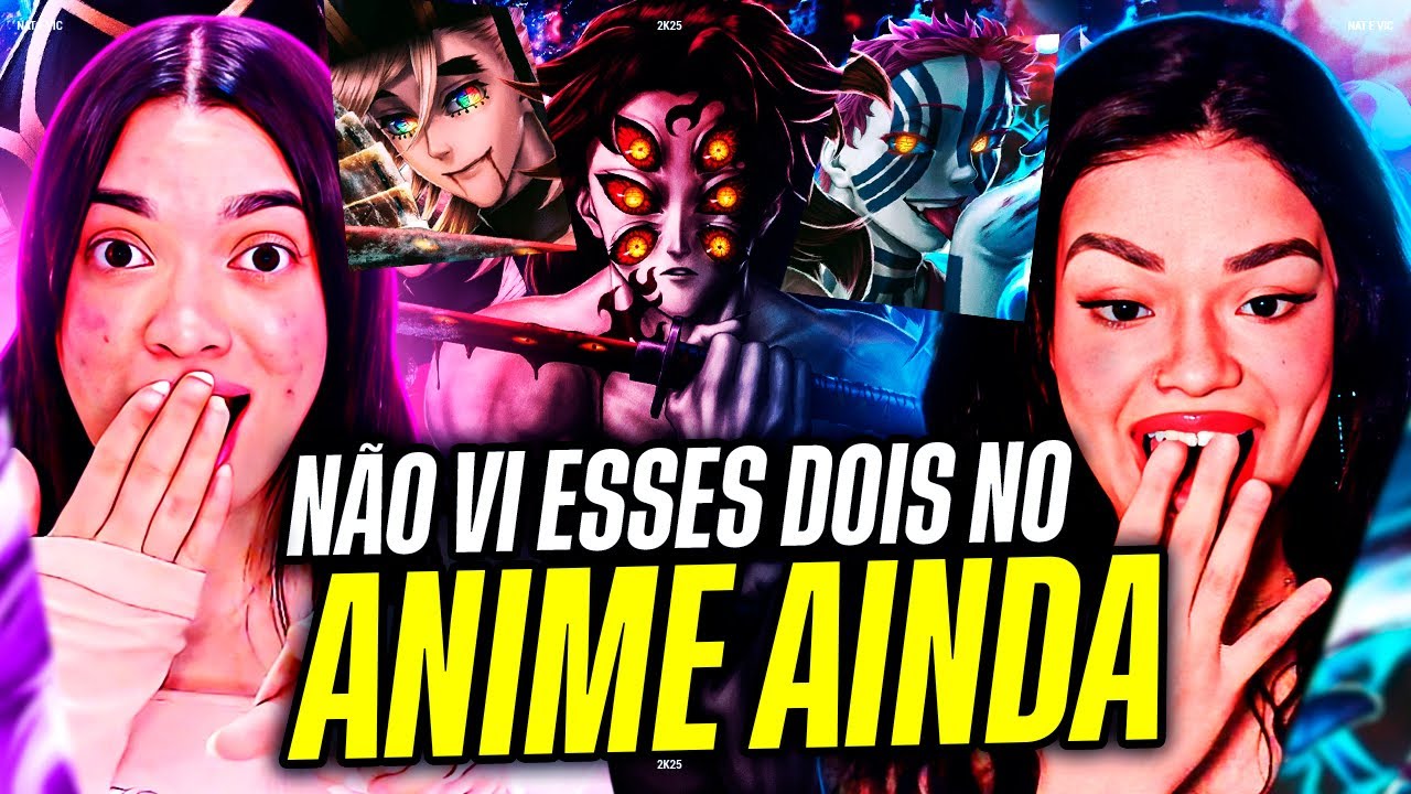 AniRap: Akaza, Douma e Kokushibo - Eclipse Carmesim | Vick e Nat [REACT]